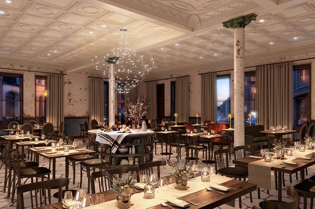 Crossroads Hotel แคนซัสซิตี ร้านอาหาร รูปภาพ